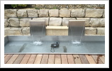 IPE Holz Terrasse mit Wasserfall incl. Beleuchtung